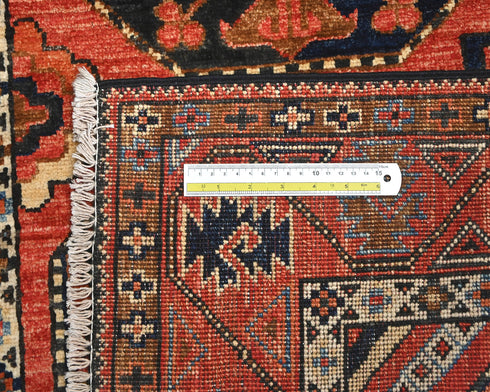 3x4 Rust Ersari Afghan Hand Knotted Veg Dye Wool Area Rug